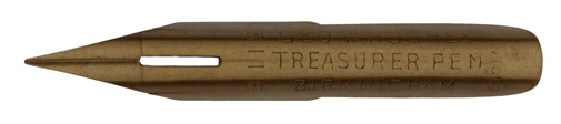 Antike Spitzfeder, George W. Hughes, No. 311 F, Treasurer Pen