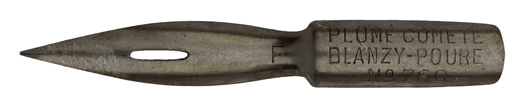 Antike Spitzfeder, Blanzy-Poure & Cie, No. 760 F, Plume Comete Typ 2