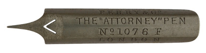 Antike Spitzfeder, Perry & Co Ltd., No. 1076 F, The Attorney Pen