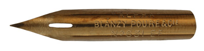 Antike Kalligraphie Spitzfeder, Blanzy Poure & Cie, No. 631 EF, Alpha