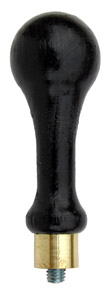 Siegelstempel-Griff, Buchenhoz, schwarz lackiert