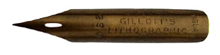 Antike Zeichenfeder, Joseph Gillott, No. 290, Litographic Pen, Typ 3