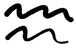 Das Aufkanten der Schnurzugfeder, Schriftmuster mit unterschiedlichen Strichstärken