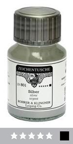 Rohrer & Klingner, Kalligraphie- und Zeichetusche, Silber, 50ml