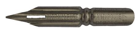 Antike Kalligrafie Spitzfeder, Gilbert & Blanzy-Poure, No. 703, Plume Mitrailleuse, Typ 3