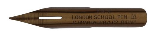 Antike Kalligrafie Spitzfeder, C. Brandauer & Co, The London School Pen, M