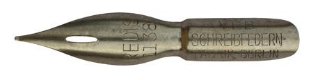 Antike Kalligrafie Spitzfeder, Schreibfeder, Berliner Schreibfederfabrik (VEB), No. 1138, Redis, Typ 1