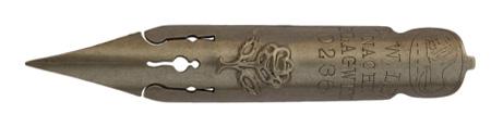 Antike Kalligrafie Spitzfeder, E. W. Leo Nachfolger, No. 0236, Rosenfeder