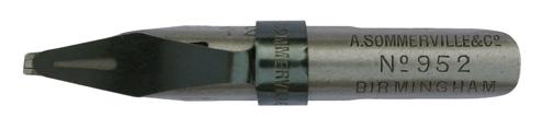 Antike Bandzugfeder mit Aufkante, A. Sommerville & Co, No. 952-12
