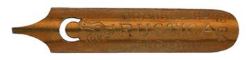 Antike linksgeschrägte Kalligrafie Schreibfeder, Brause & Co, No. 648, Kupfer