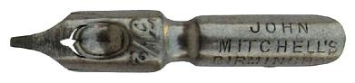 Antike Kalligrafie Bandzugfeder, John Mitchell, No. 3½