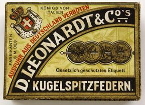 Antike Schreibfederschachtel, D. Leonardt & Co, No. 516 F