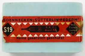 Antike Schreibfederschachtel, F. Soennecken, No. S 19