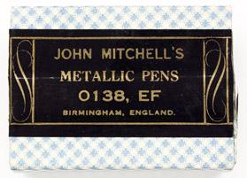 Antike Schreibfederschachtel, John Mitchell, No. 0138 EF