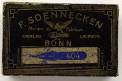 Antike Schreibfederschachtel, F. Soennecken, No. 404