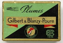 Antike Schreibfederschachtel, Gilbert & Blanzy-Poure, No. 730