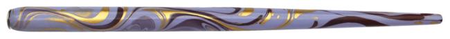 Federhalter mit Globuseinsatz, Flieder / Aubergine / Gold marmoriert