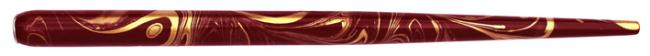 Federhalter mit Globuseinsatz, Weinrot / Gold marmoriert